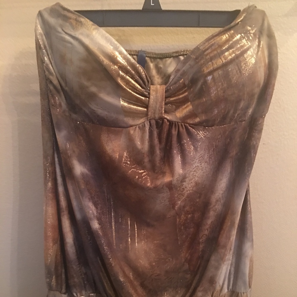 Gold and Grey Juju & B Strapless top/dress.